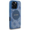 Original Handyhülle IPHONE 16 PRO MAX Guess 4G Circle Classic Logo MagSafe blau