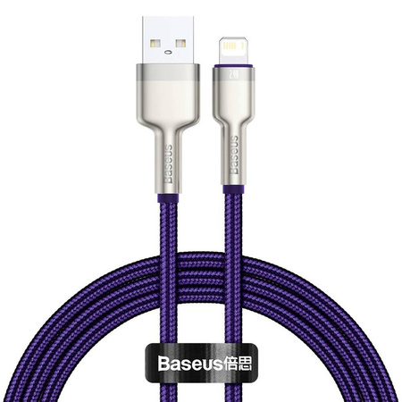 Baseus Cafule Series Metal Data Cable USB to IP 2.4A 1m Purple