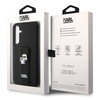 Karl Lagerfeld Gripstand Saffiano Karl&Choupette Pins case for Samsung Galaxy S23 FE - black