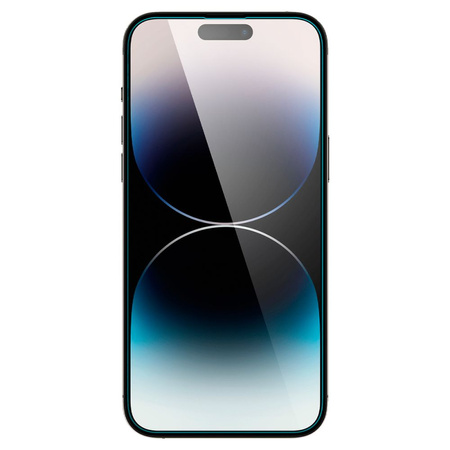 GEHÄRTETES GLAS Spigen GLAS.TR „EZ FIT“ 2ER-PACK IPHONE 14 PRO KLAR