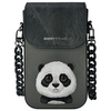 Nimmy Zestaw 3w1 torebka na telefon +     portfel + etui na lokalizator czarny/black Big Eyed Pet 2.0 Panda