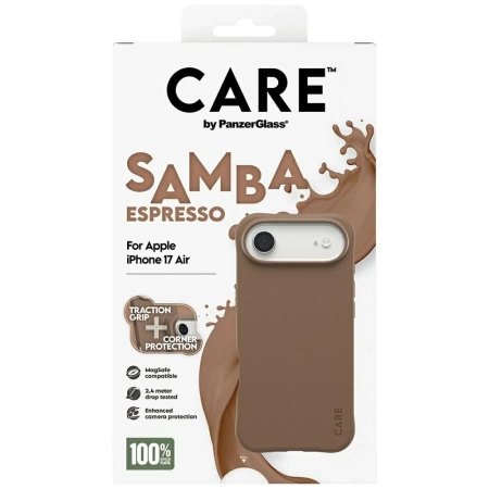 CARE by PanzerGlass Fashionable Samba MagSafe Case for iPhone Air - Brown