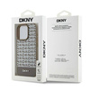 DKNY DKHMP15LPSOSPW iPhone 15 Pro 6.1" brązowy/brown hardcase Leather Printed Pattern Metal Logo MagSafe