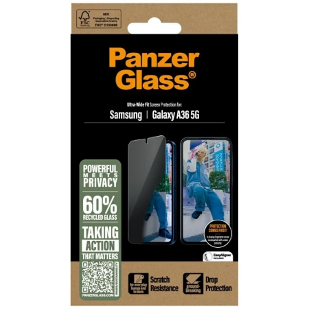 PanzerGlass Ultra-Wide Fit Privacy Glass for Samsung Galaxy A36 5G