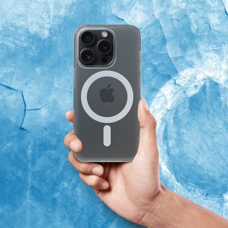 Futerał FROST MAG COVER kompatybilny z MagSafe do SAMSUNG S24 Plus transparentny
