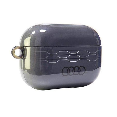 Original Handyhülle APPLE AIRPODS PRO 2 Audi IML Geometric Pattern Cover (AU-IMLAPP2-A6/D3-GY) grau