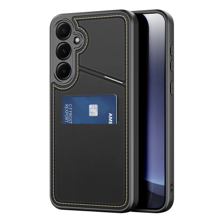 Dux Ducis Rafi II Case for Samsung Galaxy S25+ with Stand and Wallet - Black