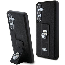 Oryginalne Etui KARL LAGERFELD hardcase Gripstand Saffiano Karl&Choupette Pins KLHCS24SGSAKCPK do Samsung Galaxy S24 czarny