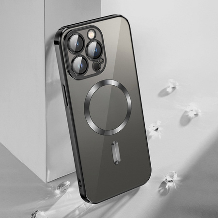 Vmax nakładka Electroplating Mag TPU do iPhone 16 Plus 6,7" czarna