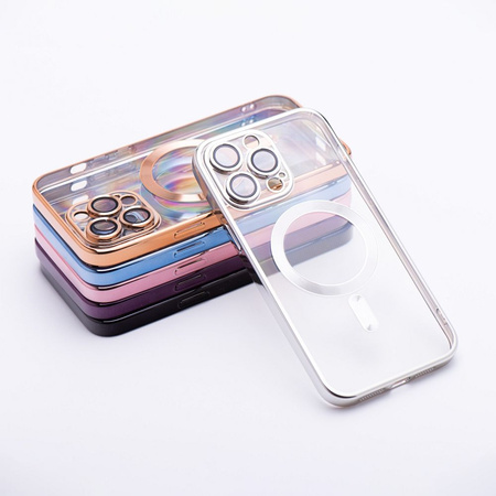 Futerał Electro Mag Cover kompatybilny z MagSafe do IPHONE 15 PRO MAX srebrny