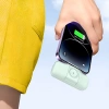 Wozinsky WF16-YLS 5000 mAh 15 W Lightning Mini-Powerbank mit integriertem USB-C-Kabel und Apple Watch Ladegerät – Grün