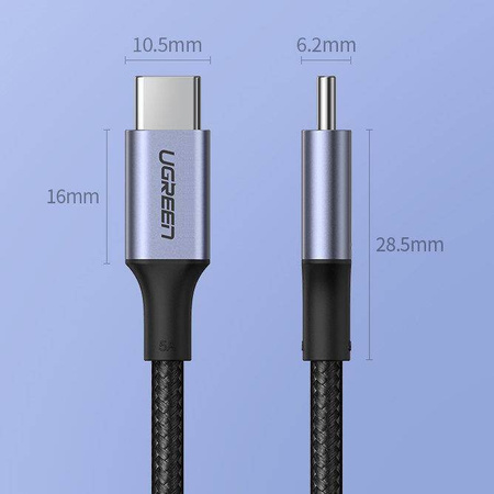 Ugreen cable USB Type C - USB Type C Power Delivery 100W Quick Charge FCP 5A 3m gray cable (90120 US316)