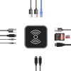 Hub USB-C 12 in 1 Wozinsky WHBC09Y8S multifunktional, mit kabelloser Ladefunktion, Aluminium, mit 15 cm Kabel - grau