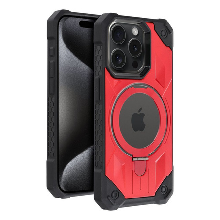 Futerał Armor Mag Cover kompatybilny z MagSafe do IPHONE 15 PRO czerwony