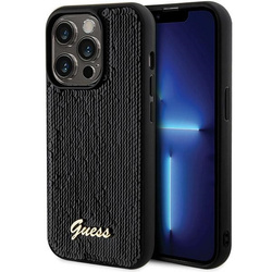 Guess nakładka do iPhone 13 Pro Max 6,7&quot; GUHCP13XPSFDGSK HC SEQUIN SCRIPT METAL czarna