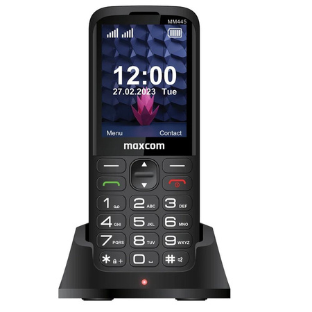 MAXCOM telefon dla seniora MM445 czarny
