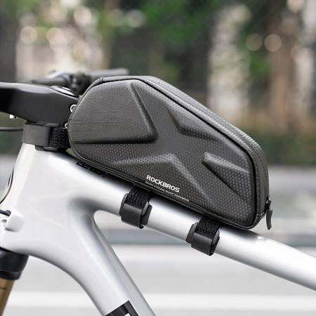 Rockbros Fahrradtasche, starr, Rahmen, Oberrohr, 1,4 l, Schwarz