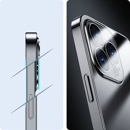 Joyroom 14Q Case Hülle für iPhone 14 Plus Hülle mit Metallic-Rahmen schwarz (JR-14Q3-black)