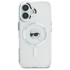 Karl Lagerfeld nakładka do iPhone 16 Plus 6,7" KLHMP16MHLSKIH biała Hardcase IML Metal Karl Head MagSafe