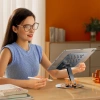 Stojak na tablet Wozinsky WRS-DSY84SS obrotowy 360° aluminiowy - szary
