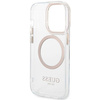 Oryginalne Etui IPHONE 13 / 14 / 15 Guess Hard Case Metal Outline Magsafe złote