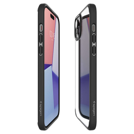 Spigen Crystal Hybrid, matte black - iPhone 15 Plus