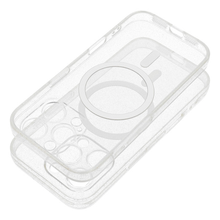 Futerał CLEAR MAG COVER kompatybilny z MagSafe do SAMSUNG S25 Plus transparentny glitter