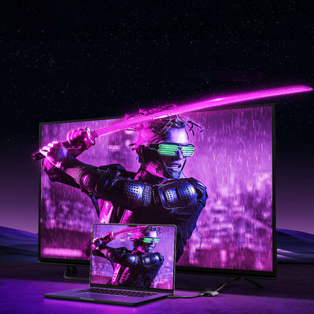 Baseus AirJoy 2in1 4K 60Hz bidirektionaler HDMI-Adapter – Schwarz