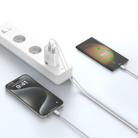 Ładowarka Sieciowa PD 20W 2x USB-C Tech-Protect C20W biała