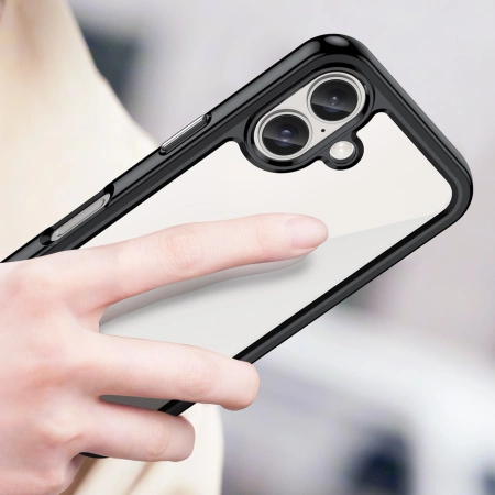 Outer Space Case mit Gelrahmen für iPhone 16 – Schwarz