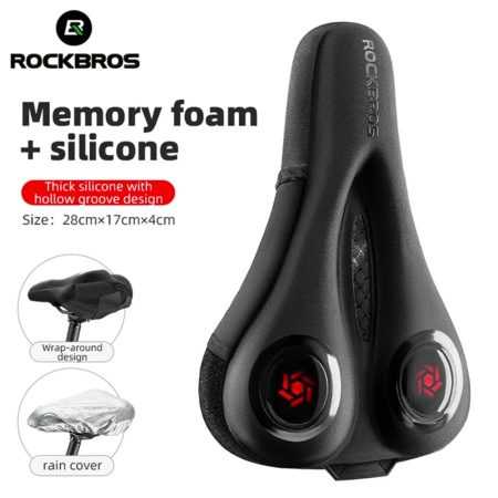 Rockbros LF044R Sattelbezug + Regenschutz – Schwarz und Rot
