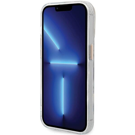 Oryginalne Etui IPHONE 15 PRO MAX Guess Hard Case Metal Outline Magsafe złote