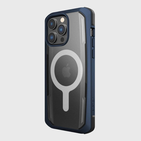 Raptic X-Doria Secure Case für iPhone 14 Pro Max mit gepanzerter MagSafe-Hülle blau