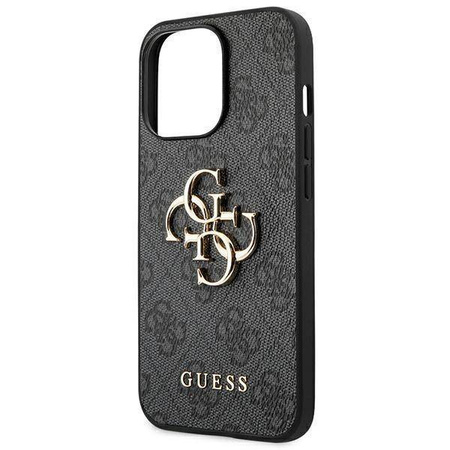 Guess 4G Big Metal Logo - Etui iPhone 14 Pro (szary)