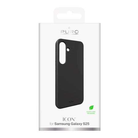 Etui silikonowe Puro Icon do Samsung Galaxy S25 - czarne