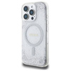 Etui Guess Resin Gradient Glitter MagSafe na iPhone 16 Pro - srebrne