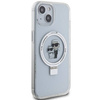 Original Case IPHONE 13 / 14 / 15 Karl Lagerfeld Hardcase Ring Stand Karl&Choupettte MagSafe white
