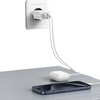 USAMS Ład. siec. 2xUSB 18W + kabelLightning/USB-A Fast Charging biały/white series HC HCXLTZ01