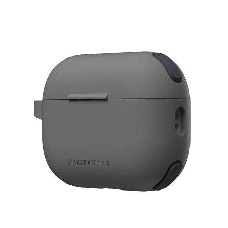 AmazingThing Omni Case für AirPods Pro 2, Silikonhülle, Schwarz