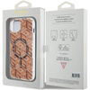 Oryginalne Etui GUESS Hardcase GUHMP15SHGCUSTGW do iPhone 15 (Kompatybilny z Magsafe / IML GCUBE / brązowy)