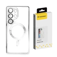 Wozinsky Galvanisierte Hülle mit Magsafe für Samsung Galaxy S25 - Silber