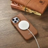 iCarer CE Premium Leather Folio Case skórzane etui iPhone 14 Pro z klapką magnetyczne MagSafe brązowy (WMI14220714-BN)