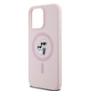 Oryginalne Etui KARL LAGERFELD hardcase Silicone Karl & Choupette Ring MagSafe KLHMP15XSCMKCRHP do Iphone 15 Pro Max różowy