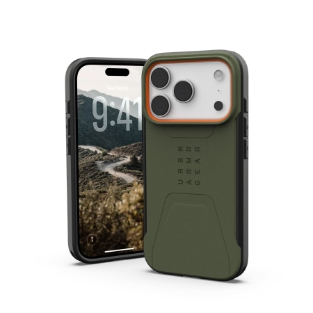 UAG Civilian MagSafe case for iPhone 17 Pro - olive and orange