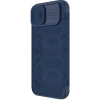 Nillkin Qin Leather Pro Case iPhone 14 Plus Camera Cover Holster Cover Flip Case Blue