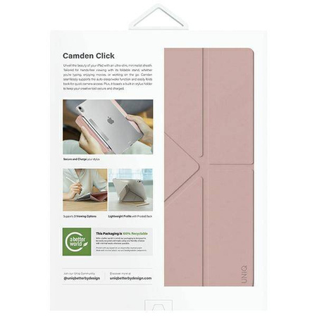 UNIQ etui Camden Click iPad Air 13" (2024) różowy/blush pink