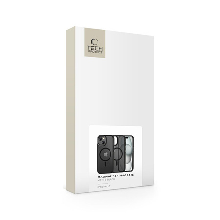Etui APPLE IPHONE 15 Tech-Protect Magmat "2" MagSafe Matte czarne