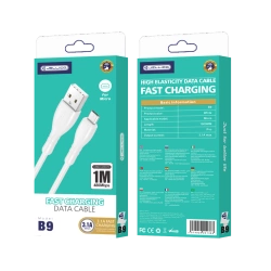 JELLICO Kabel B9 Micro USB 3.1A 1M weiss