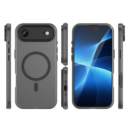 Etui Magnetic Abrasive na iPhone 17 Air kompatybilne z MagSafe - matowe czarne