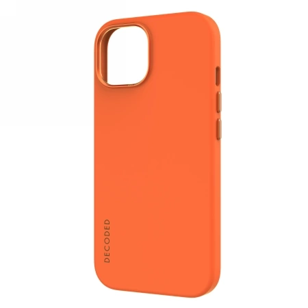 Etui Decoded Silicone Case silikonowe z MagSafe do iPhone 15 Plus - pomarańczowe
